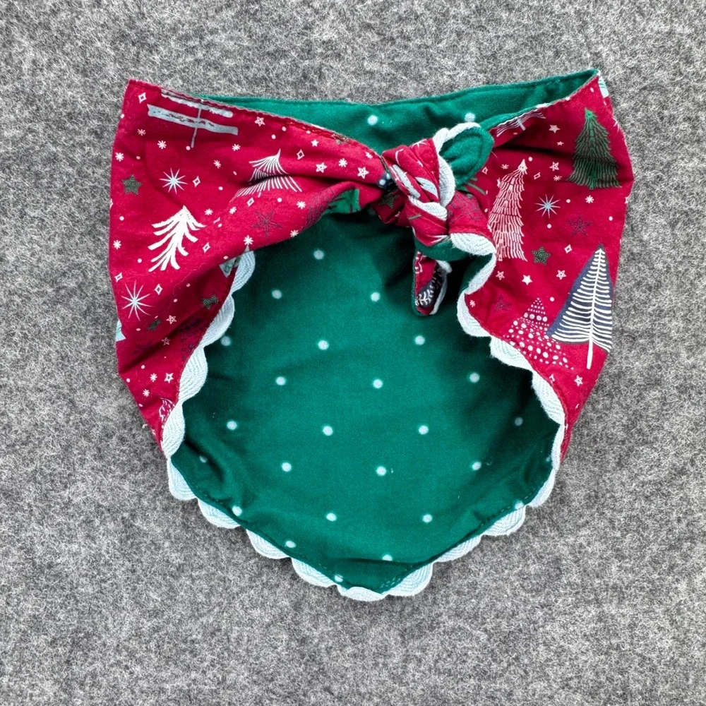 Matilda Jane Christmas Tree Bandana Scarf Dog Cat Pet‎ XS S Red Green